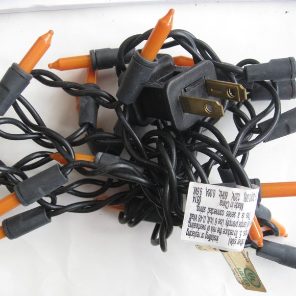 2 Halloween 12 Spider String Lights Blow Mold Decorations 11 ft & 2 Orange Minis - Picture 13 of 16